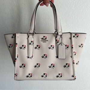 Coach Cream Tote with Floral Design